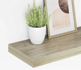 vidaXL Ράφια Τοίχου 2 τεμ. Χρώμα Δρυός 60x23,5x3,8 εκ. MDF
