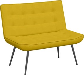 vidaXL Πάγκος Κίτρινο 110x74x84 εκ. Βελούδινος