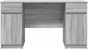 vidaXL Γραφείο Γκρι sonoma 140 x 49 x 76 εκ. Επεξεργασμένο ξύλο