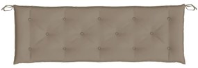 Μαξιλάρι Πάγκου Κήπου Taupe 150x50x7 εκ. Ύφασμα Oxford - Μπεζ-Γκρι