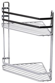 Estia Εταζέρα Elegant Μεταλλική Γωνιακή 2 Θέσεων 32x28x18cm Χρωμίου 02-6457