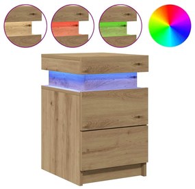 vidaXL Κομοδίνα 2 τεμ. Αρτισιανή Δρυς 35x39x55 εκ. από Επεξεργ. Ξύλο