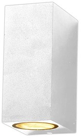 Φωτιστικό Τοίχου - Spot MTN-74411 2xGU10 Τετράγωνο IP54 6,8x9,2x15cm White Metanor