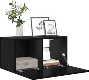 vidaXL Σετ επίπλου τηλεόρασης 3 pcs Μαύρο Επεξεργασμένο Ξύλο
