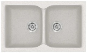 Sanitec Classic 340 Metallic Ice Ένθετος Νεροχύτης 80cm