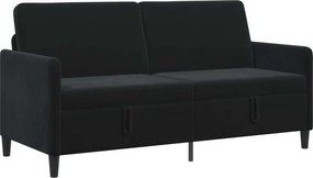 vidaXL Καναπές με Αποθήκευση Μαύρο 172 x 78 x 87 εκ Πολυεστέρας