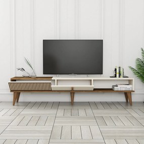Έπιπλο Τηλεόρασης Καρυδιά / Κρέμ CUSURO 180x35x40