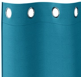 vidaXL Κουρτίνες με κουρτίνες 2 pcs Τιρκουάζ 225 x 140 εκ. Πολυεστέρας