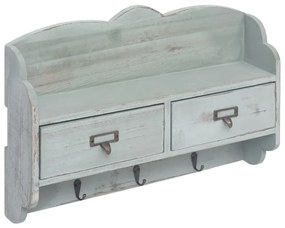 vidaXL Κρεμάστρα Τοίχου Πράσινη 50 x 10 x 34 εκ. Ξύλινη