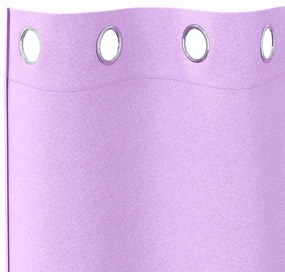 vidaXL Κουρτίνες με κουρτίνες 2 pcs Μοβ Πολυεστέρας
