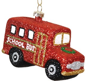 Κρεμαστό Χριστουγεννιάτικο Στολίδι Σχολικό Λεωφορείο 10x7cm 176485
