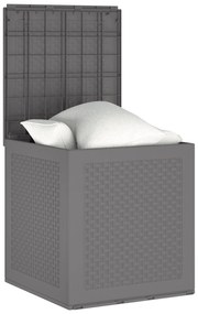 vidaXL Κουτί Αποθήκευσης Κήπου Ανοιχτό Γκρι 55x53x57 cm PP
