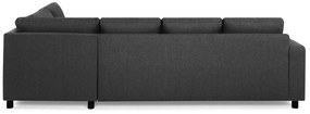 Γωνιακός Καναπές Scandinavian Choice C170, Μαύρο, Γκρι, 283x199x80cm, Πόδια: Πλαστική ύλη | Epipla1.gr