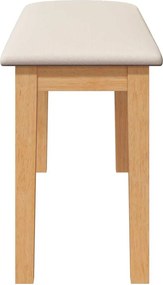 Πάγκος vidaXL 90 cm από μασίφ ξύλο καουτσούκ