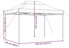 ΤΕΝΤΑ ΕΚΔΗΛΩΣΕΩΝ ΠΤΥΣΣΟΜΕΝΗ POP-UP TAUPE 410X279X315 ΕΚ. 4005010