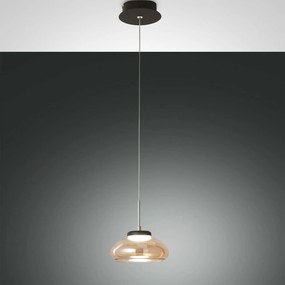 Φωτιστικό Οροφής Led Arabella 3547-40-125 Amber Fabas Luce Μέταλλο,Γυαλί