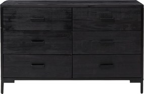 vidaXL Ντουλάπι Μαύρο 110 x 35 x 70 εκ. από Μασίφ Ξύλο Πεύκου