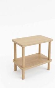 Βοηθητικό Τραπεζάκι Sapphire Δρυς MELEFLO 40x30x43