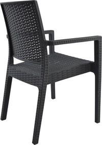 ΠΟΛΥΘΡΟΝΑ ΠΟΛΥΠΡΟΠΥΛΕΝΙΟΥ ΒΑΡΕΩΣ ΤΥΠΟΥ KAGANU DARK GREY HM5134.01 57x55,5x89 εκ.