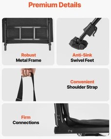 VEVOR Hunting Chair 360° Swivel Folding Blind Chair Adjustable Legs Seat Cover