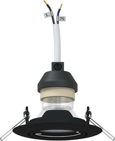 vidaXL Σποτ 24 pcs Μαύρο 9 x 9 x 2.5 εκ. Μέταλλο