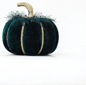 Διακοσμητική Κολοκύθα (Φ15x12) Eurolamp Green Velvet 600-45566