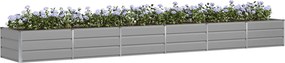 vidaXL Γλάστρα Ανοιχτό γκρι 480 x 80 x 45 cm Ατσάλι