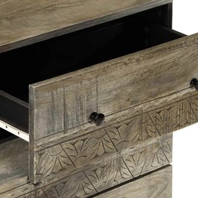 Sideboard ανοιχτό γκρι 60x33,5x75 cm μασίφ ξύλο Mango 4017795