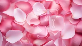 Intra Συλλεκτικό Ξύλινο Παζλ Plywood 4mm - Ροζ πέταλο φόντο για γάμους και ειδικές περιστάσεις Σε Ξύλινο Κουτί - Διαστάσεις Puzzle: 10x10 cm – 25 κομμάτια