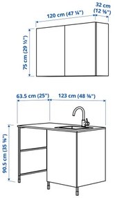 ENHET χώρος πλυντηρίου, 121.5x63.5x87.5 cm 794.772.64