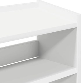 Ράφι παπουτσιών vidaXL Λευκό 60x25x81 cm Κατασκευασμένο ξύλο