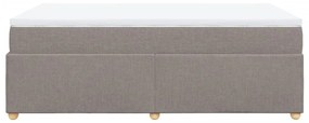 Κρεβάτι Boxspring με Στρώμα Taupe 120x200 εκ. Υφασμάτινο - Μπεζ-Γκρι