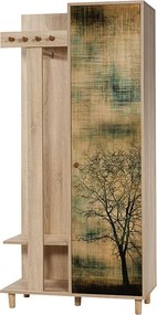 Έπιπλο εισόδου Soho Megapap χρώμα sonoma 90x36x194εκ.