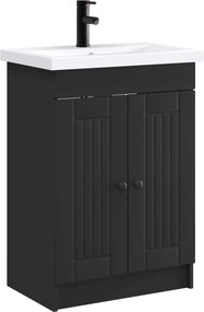 vidaXL Σετ Επίπλων Μπάνιου Μαύρο 78,5 x 37,5 x 81 εκ