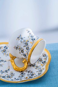Stewehome Σετ πορσελάνινων φλιτζανιών καφέ για 6 άτομα Πολύχρωμο