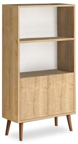 Βιβλιοθήκη μελαμίνης Cube  χρώμα oak 60x24x110εκ.