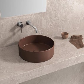 Karag LT 3134 Νιπτήρας επικαθήμενος Πορσελάνης Caffe Matt Ø35,5x12cm