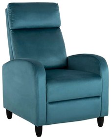 Πολυθρόνα Relax Hiber HM9782.06 67,5x90x104cm Βελούδο Petrol Velvet