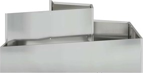 vidaXL Γλάστρα Κήπου Ασημί 100 x 100 x 50 cm Επικαλυμμένος Χάλυβας
