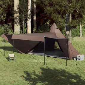 vidaXL Σκηνή Οικογενειακή Tipi 8 Ατόμων Αδιάβροχη Καφέ