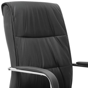 Καρέκλα γραφείου διευθυντική Matteo Megapap από τεχνόδερμα χρώμα μαύρο 60x66x105/115εκ.