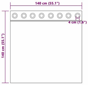 vidaXL Κουρτίνα με κουρτίνες 2 pcs Μπρονζέ 140 x 140 cm Βελούδο
