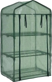 vidaXL Μίνι Θερμοκήπιο με 3 Ράφια 69 x 49 x 125 εκ.