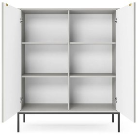 Ντουλάπι Lima L101, Μαύρο, Άσπρο, 125x104cm, Αριθμός θυρών: 239cm, 47 kg, Πλαστικοποιημένη μοριοσανίδα | Epipla1.gr