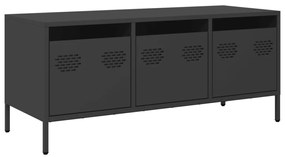 vidaXL Έπιπλο Τηλεόρασης Μαύρο 101,5x39x43,5 εκ. Ατσάλι Ψυχρής Έλασης