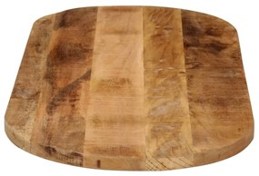 vidaXL Επιφάνεια Τραπεζιού Οβάλ 90x40x2,5 εκ Μασίφ Ακατ. Ξύλο Μάνγκο