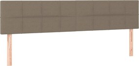 vidaXL Κεφαλάρια Taupe 200x5x78/88 εκ. Ύφασμα