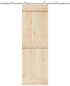 Μηχανισμός Συρόμενης Μεσόπορτας Ασημί 183 εκ. Ανοξείδωτο Ατσάλι