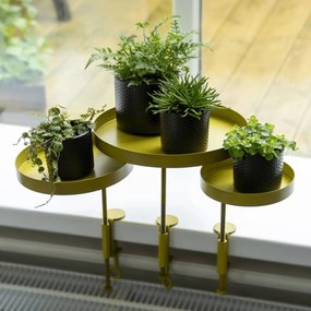Esschert Design Δίσκος Φυτών με Σφιγκτήρα Στρογγυλός Χρυσός M - Χρυσό