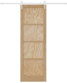 vidaXL Συρόμενη Πόρτα Άλλο ORKDAL Φυσικό και λευκό 78 x 232 cm
